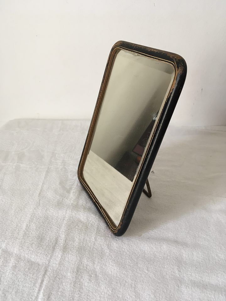 Former barber beveled mirror 23,5x16cm