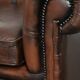 Nice cow leather Chesterfield 2-seater sofa in English style