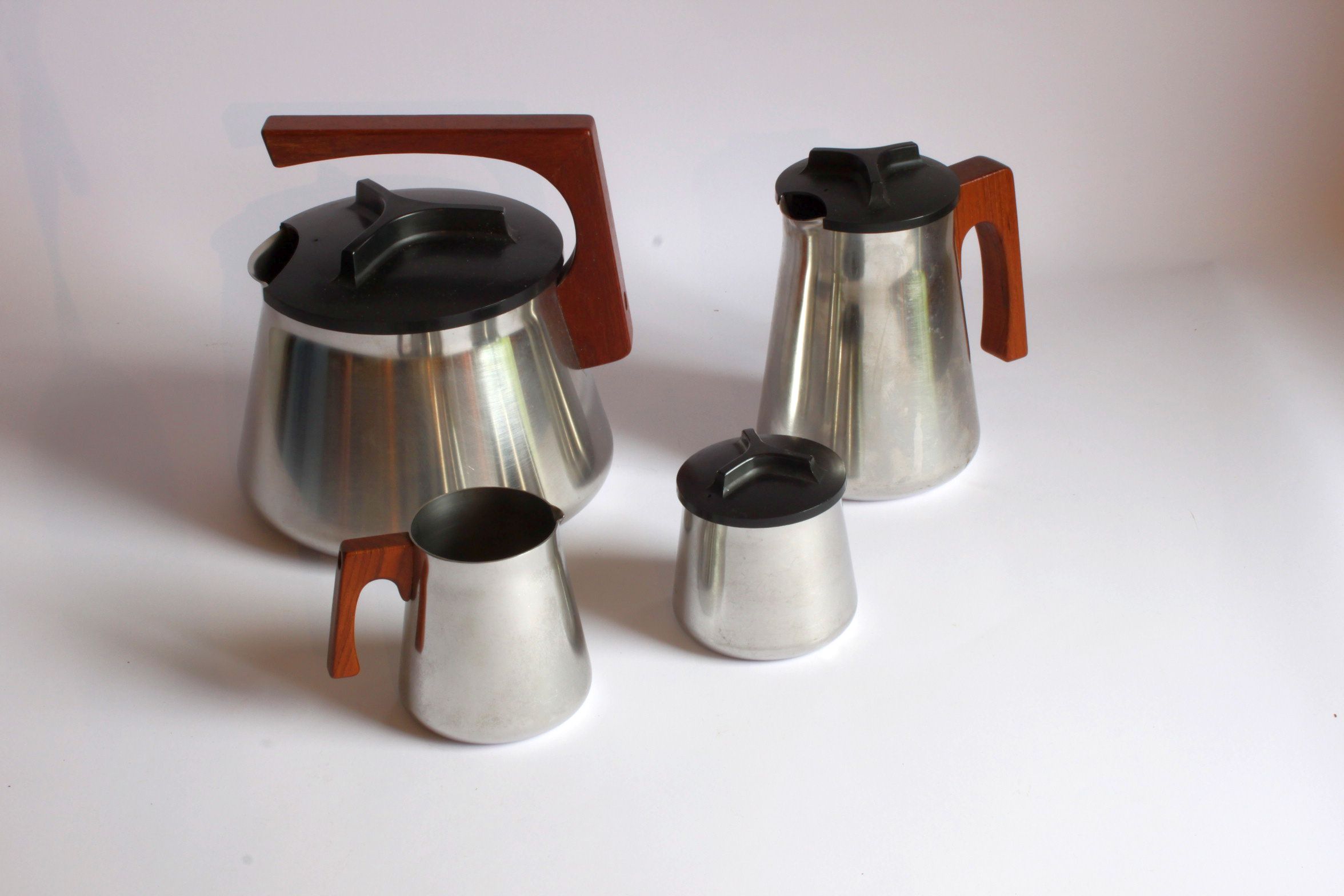 Tea and Coffee set by Axel Enthoven for Demeyere Werkhuizen, Belgium, 1971, Set of 4.