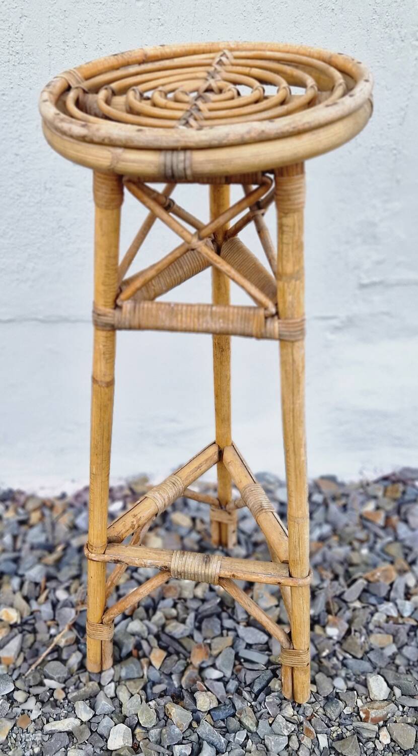Vintage wicker stool