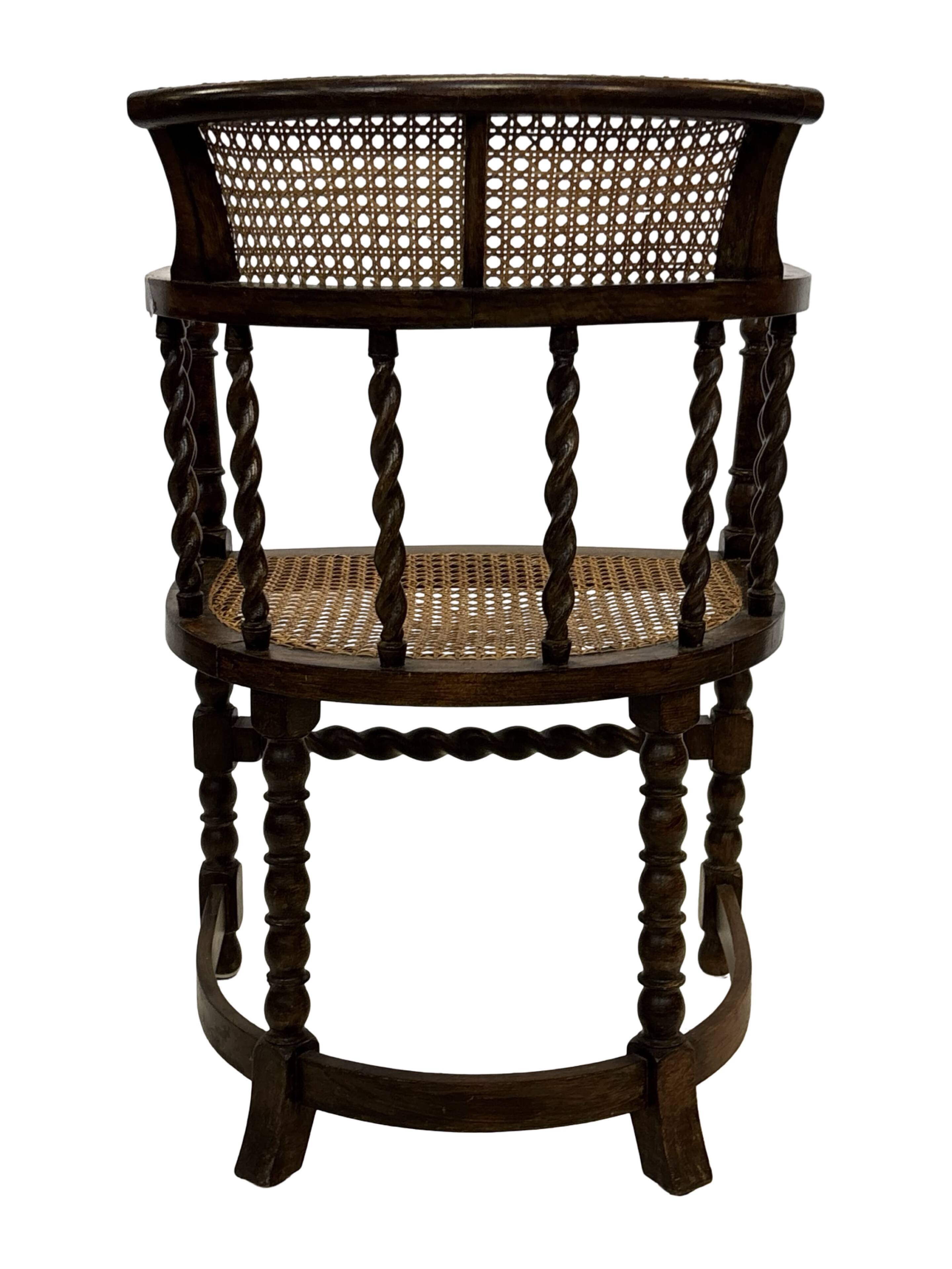 Antique Barley Twist, Rattan Seated Captains Chair easy chair Classic