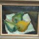 Swedish Original Oil on Panel – "Pears" by Elfrén – Signed – Vintage and Framed