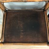 pair of vintage rattan bedside