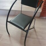 Set of 3 postmodern dining room chairs from 1980