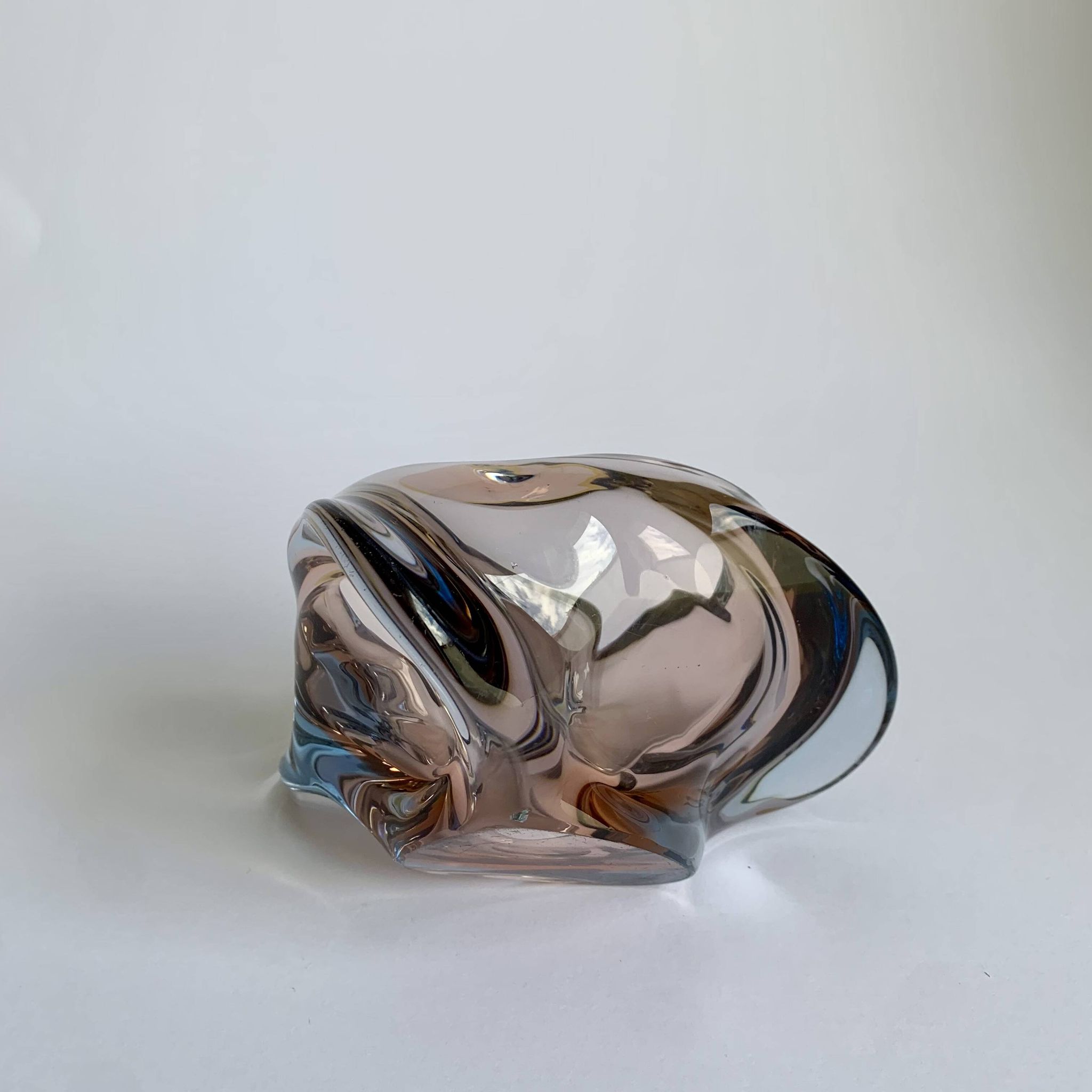 Ashtray Skrdlovice Art Glass, Czech 1960s