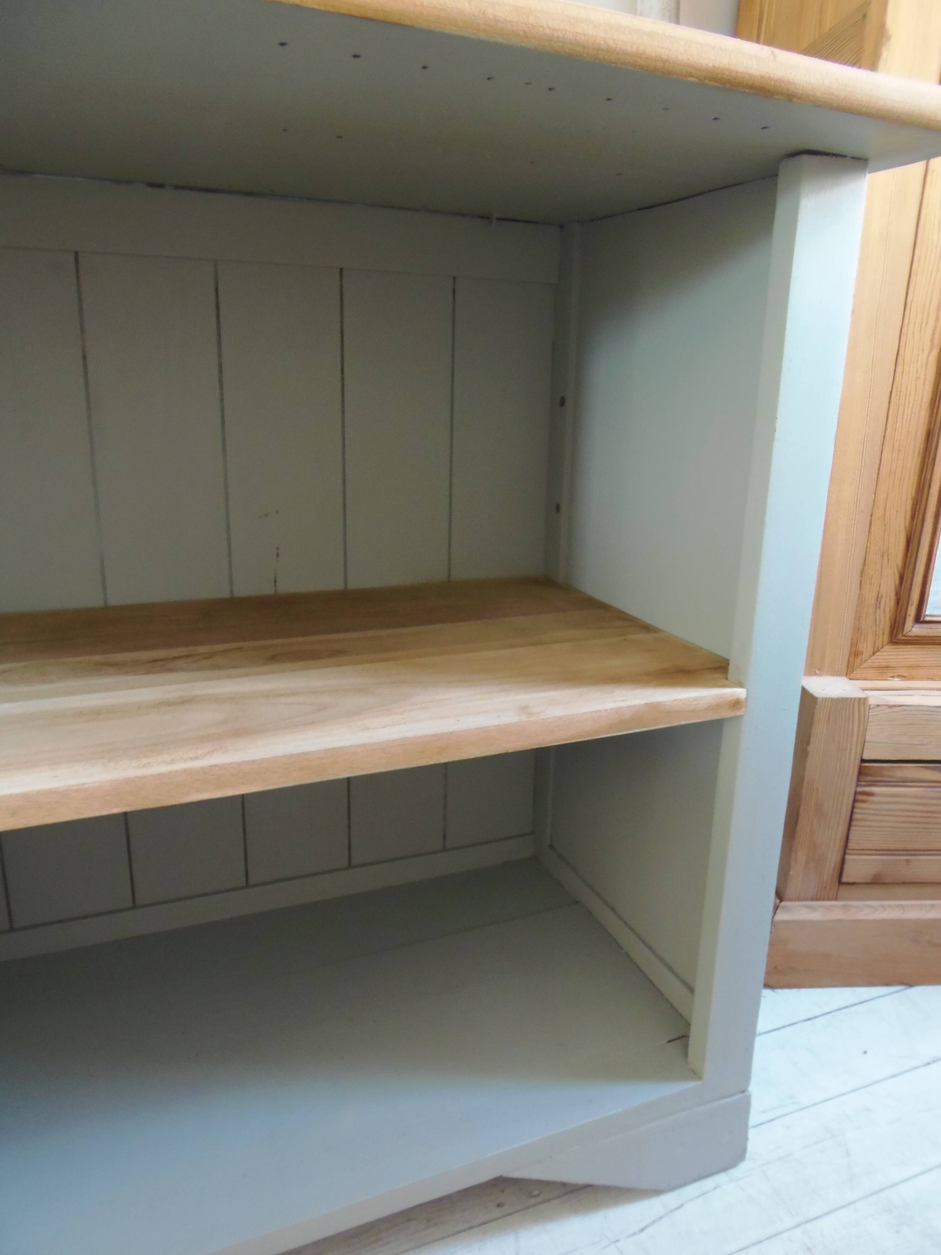 Professional furniture enhanced in verdigris, wooden top.