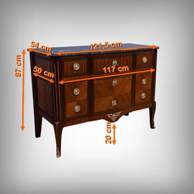 Mahogany and Rosewood Commode, Louis XVI style – 1st part of the 20th century