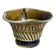 Ceramic planter with vintage scarifications from the 1950s