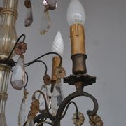 Lustre pampilles époque début XXème 6 feux
