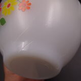 Set of 7 bowls in arcopal -flower décor - vintage around 1970