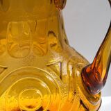 Amber colored Italian Carafe by MCM Empoli 1970s