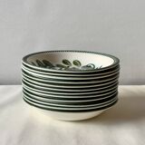 Set of 12 boch la louvière soup plates - argenteuil series