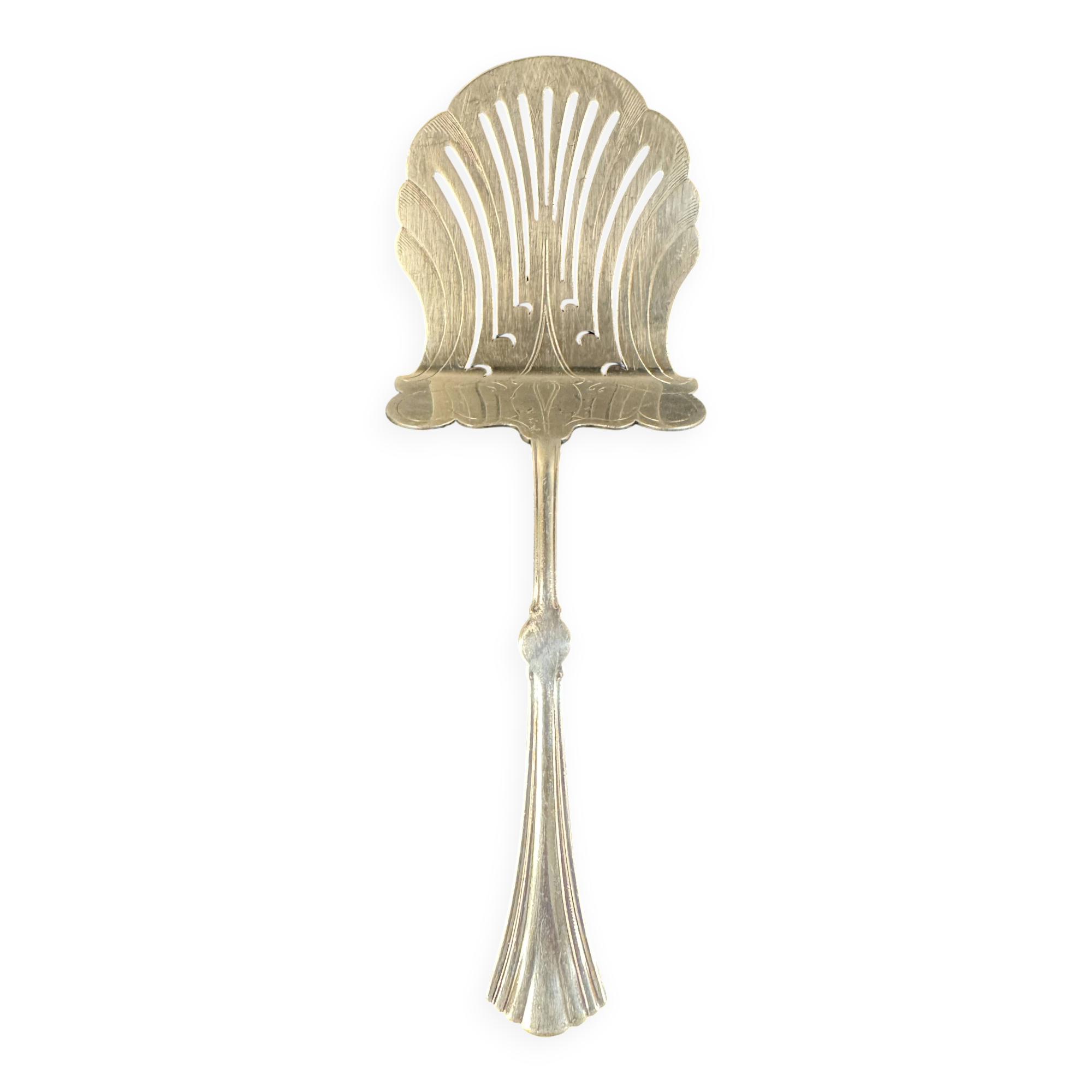Christofle silver-plated pie server – Art Nouveau openwork design