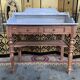 Toilet table - Louis Philippe dressing table in fir and marble