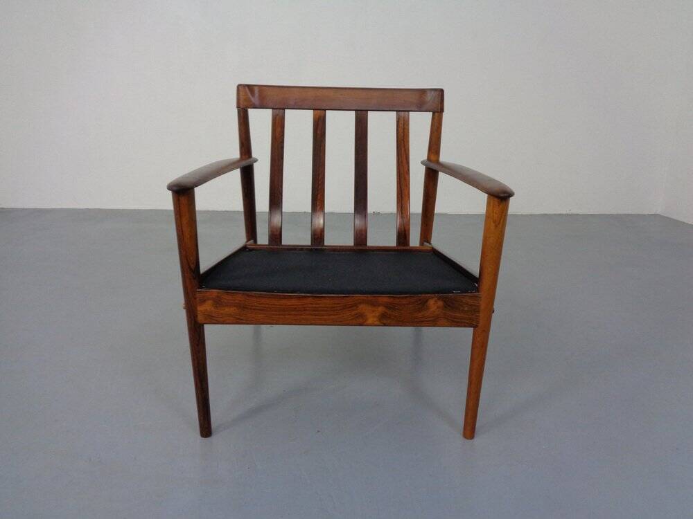 Danish Model 56 Armchair in Rosewood by Grete Jalk for Poul Jeppesen, 1960s