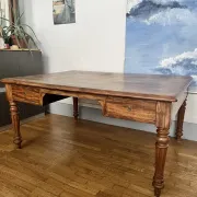 Large antique desk made of solid wood