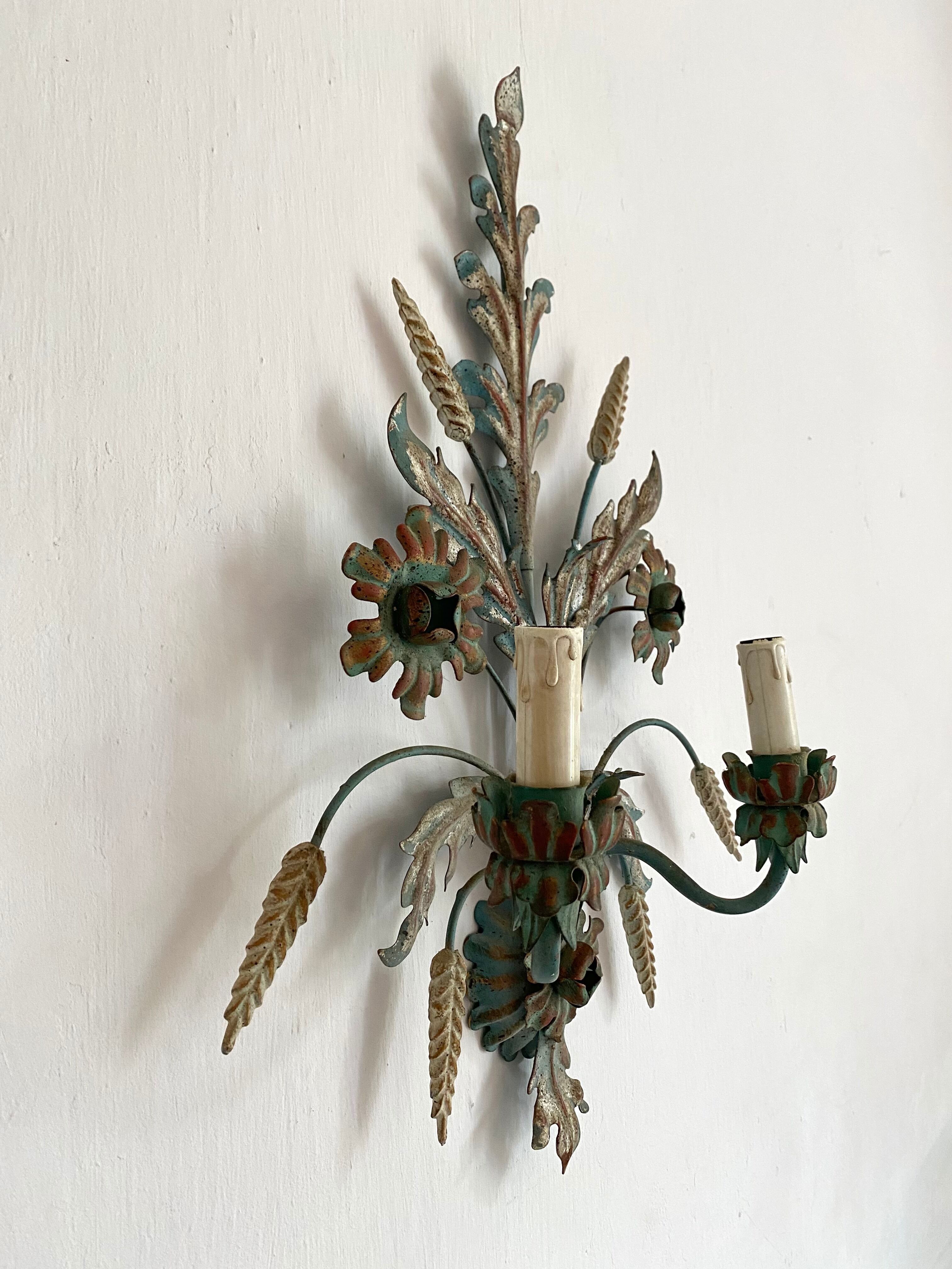 Applique murale italienne épi de blé années 50