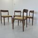 Vintage Danish Dining Chairs in Teak by H.W. Klein for Bramin, Set of 4
