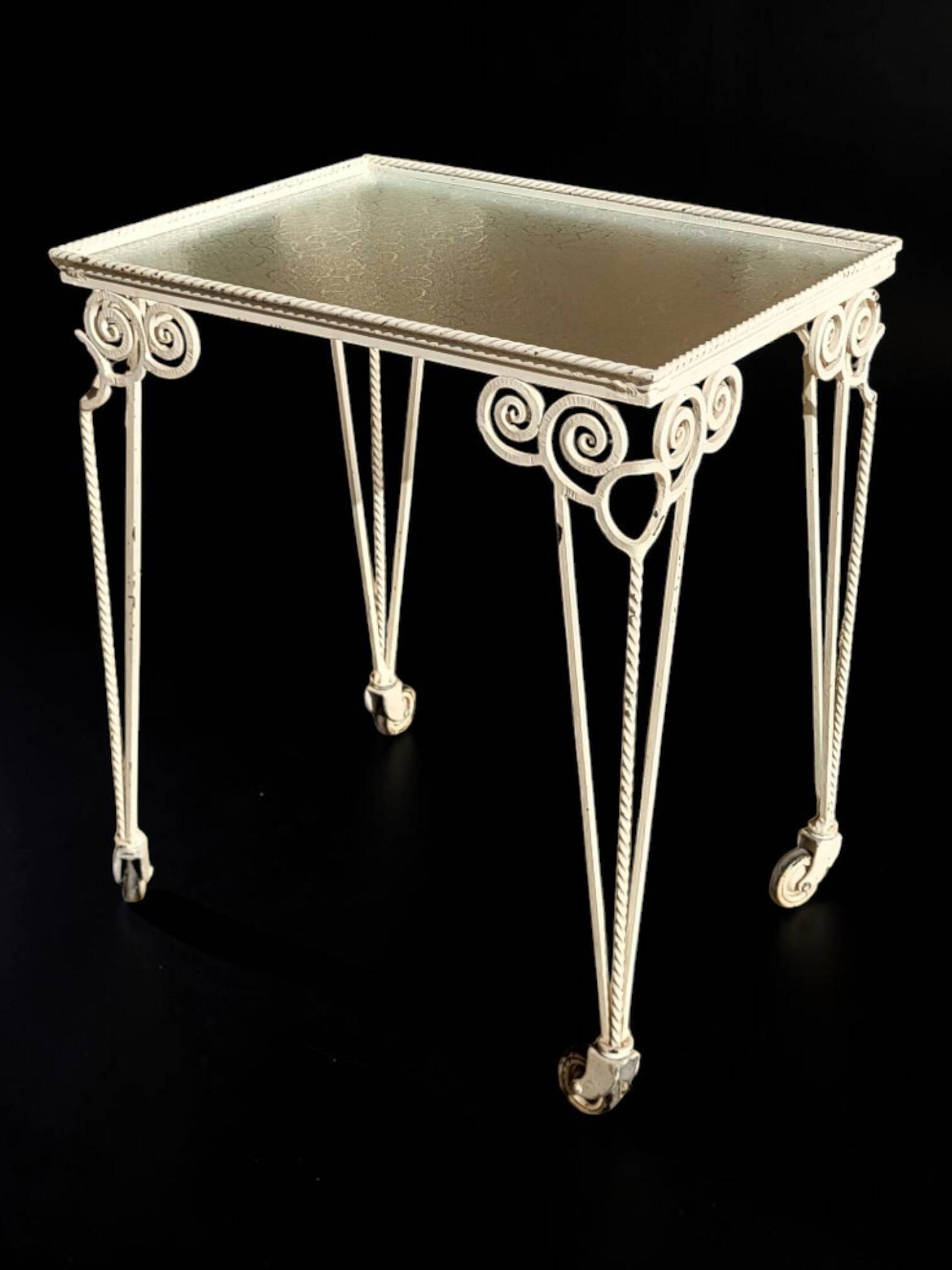 Wrought iron dessert table / Art Deco