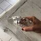 Cendrier en verre ciselé