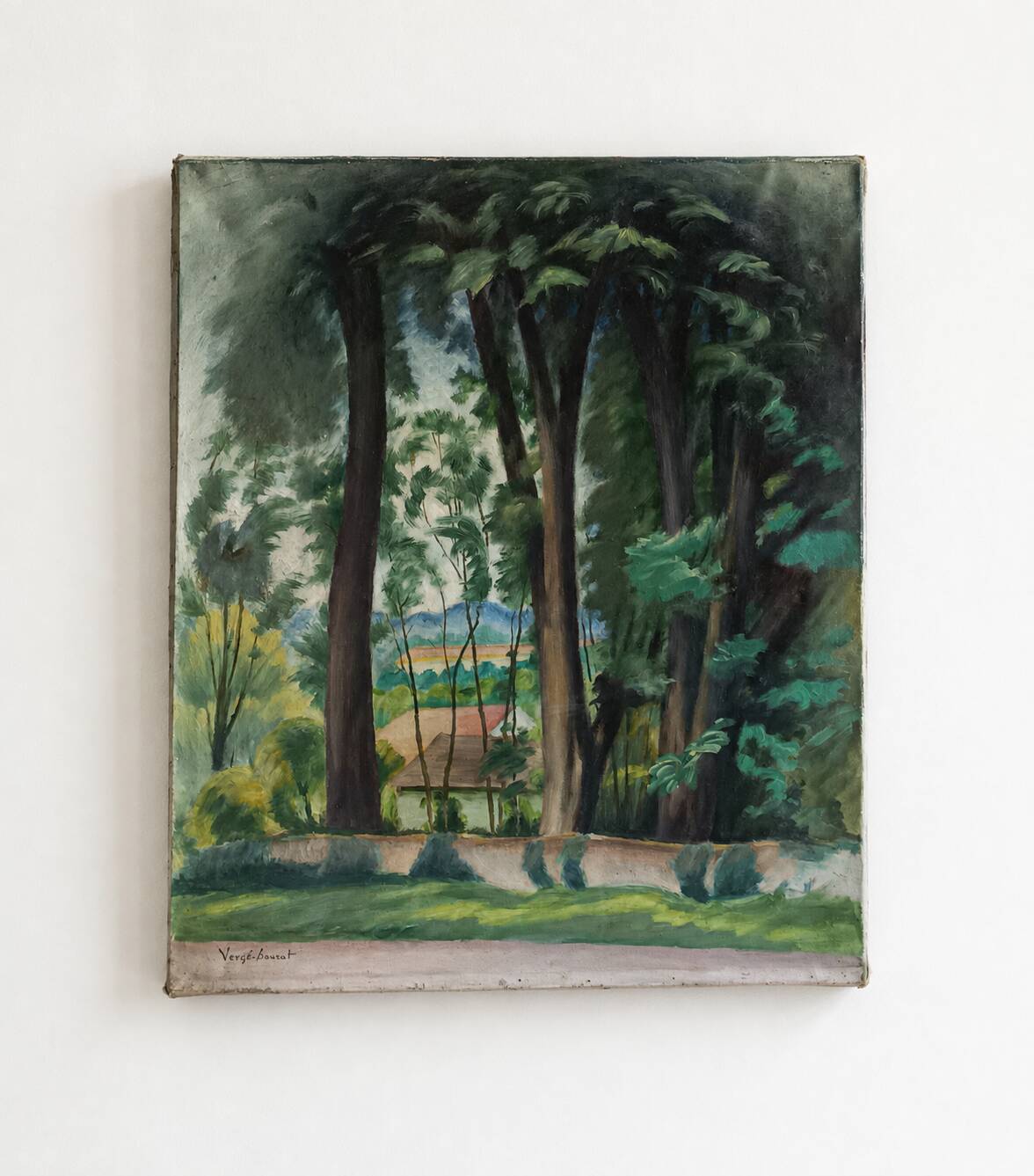 Henri Vergé-Sarrat (1880-1966) – Oil on canvas "Noisy-le-Grand – The Park"