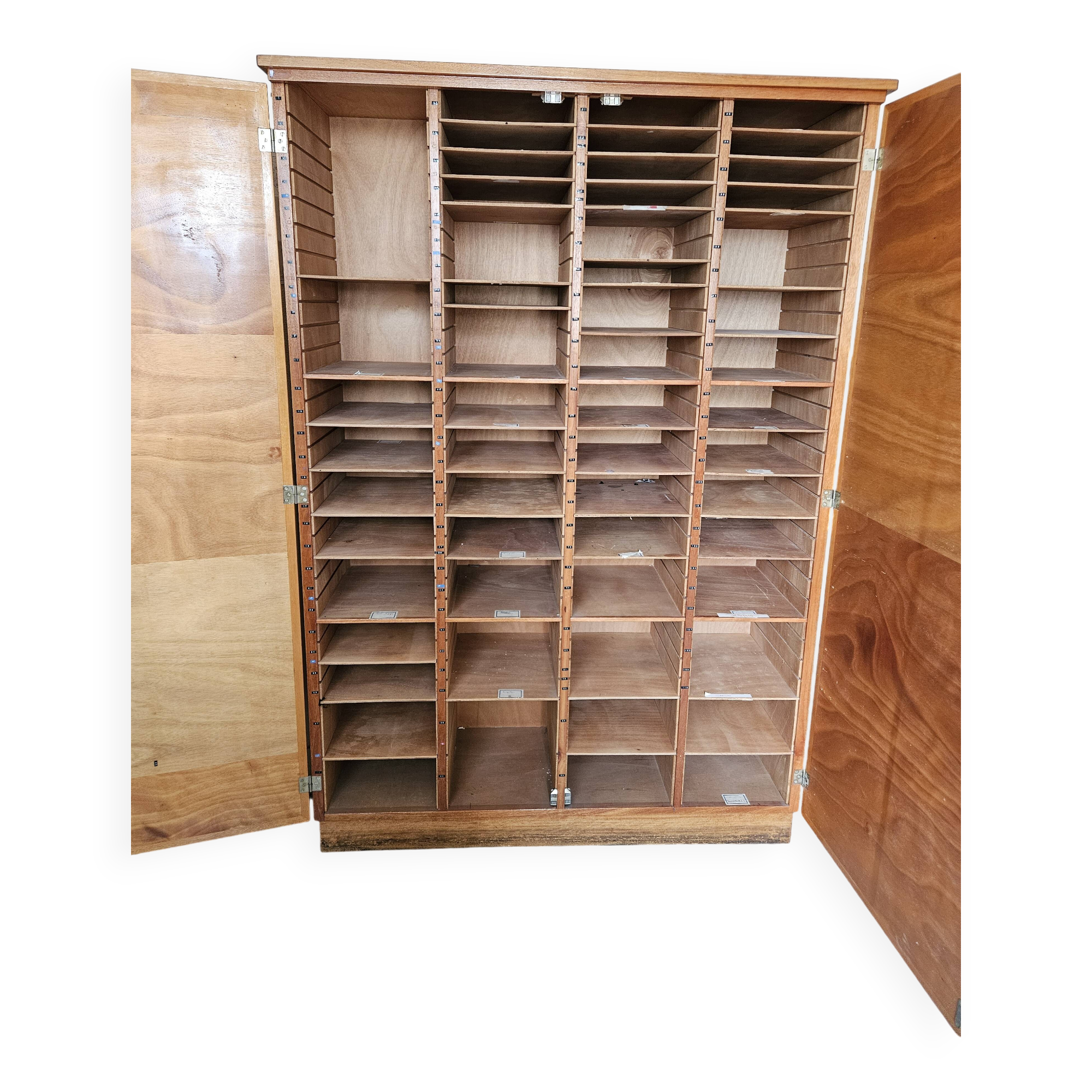 large antique wooden storage unit