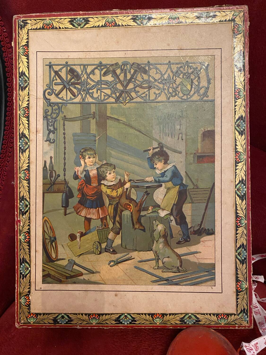 19th century wooden cube set