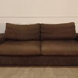 Large brown fabric sofa, excellent quality