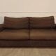 Large brown fabric sofa, excellent quality