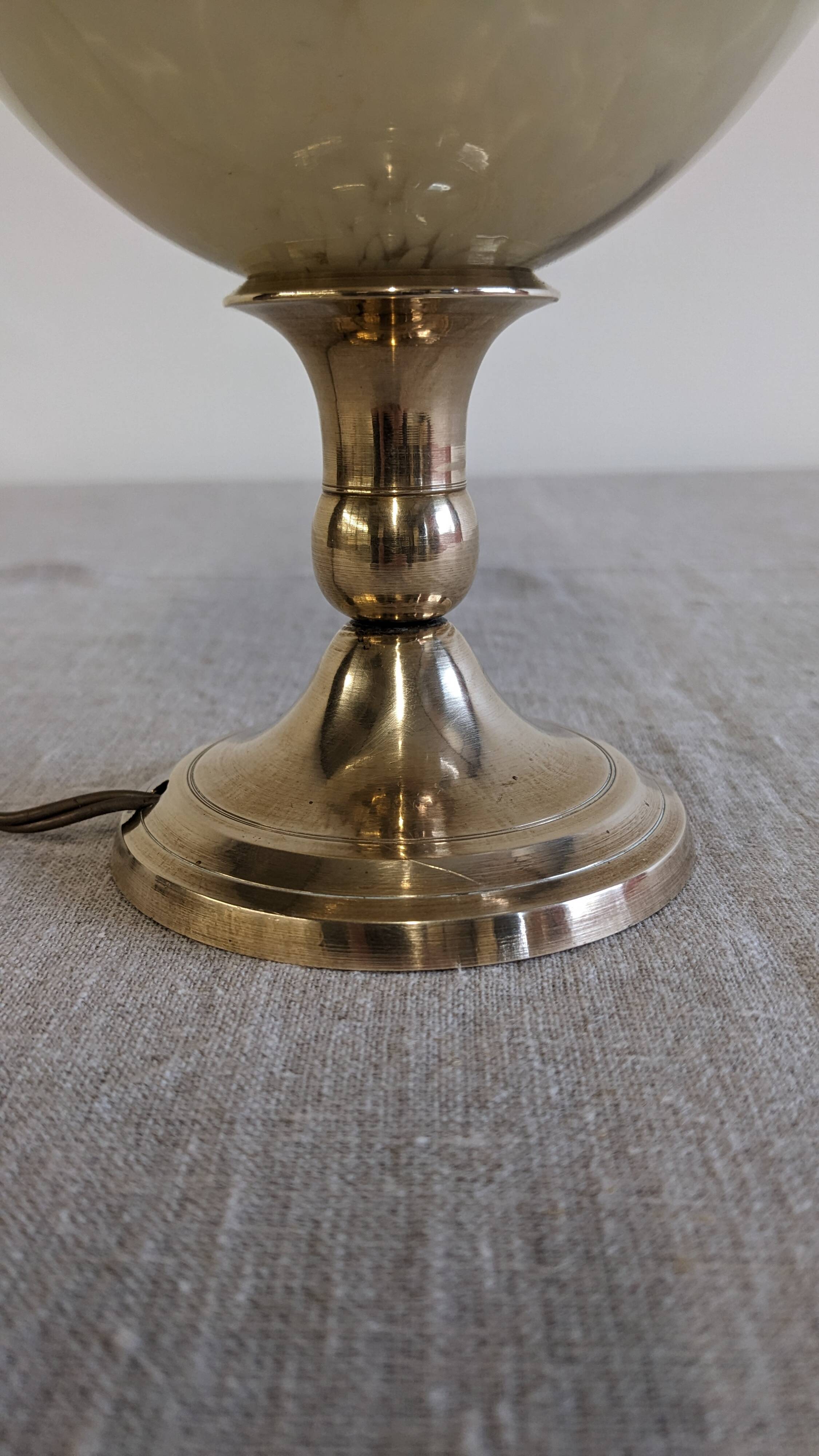 Lampe de chevet ou d'ambiance de style Art déco en verre de Clichy