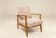 Modern vintage ecru ethnic armchair 1970