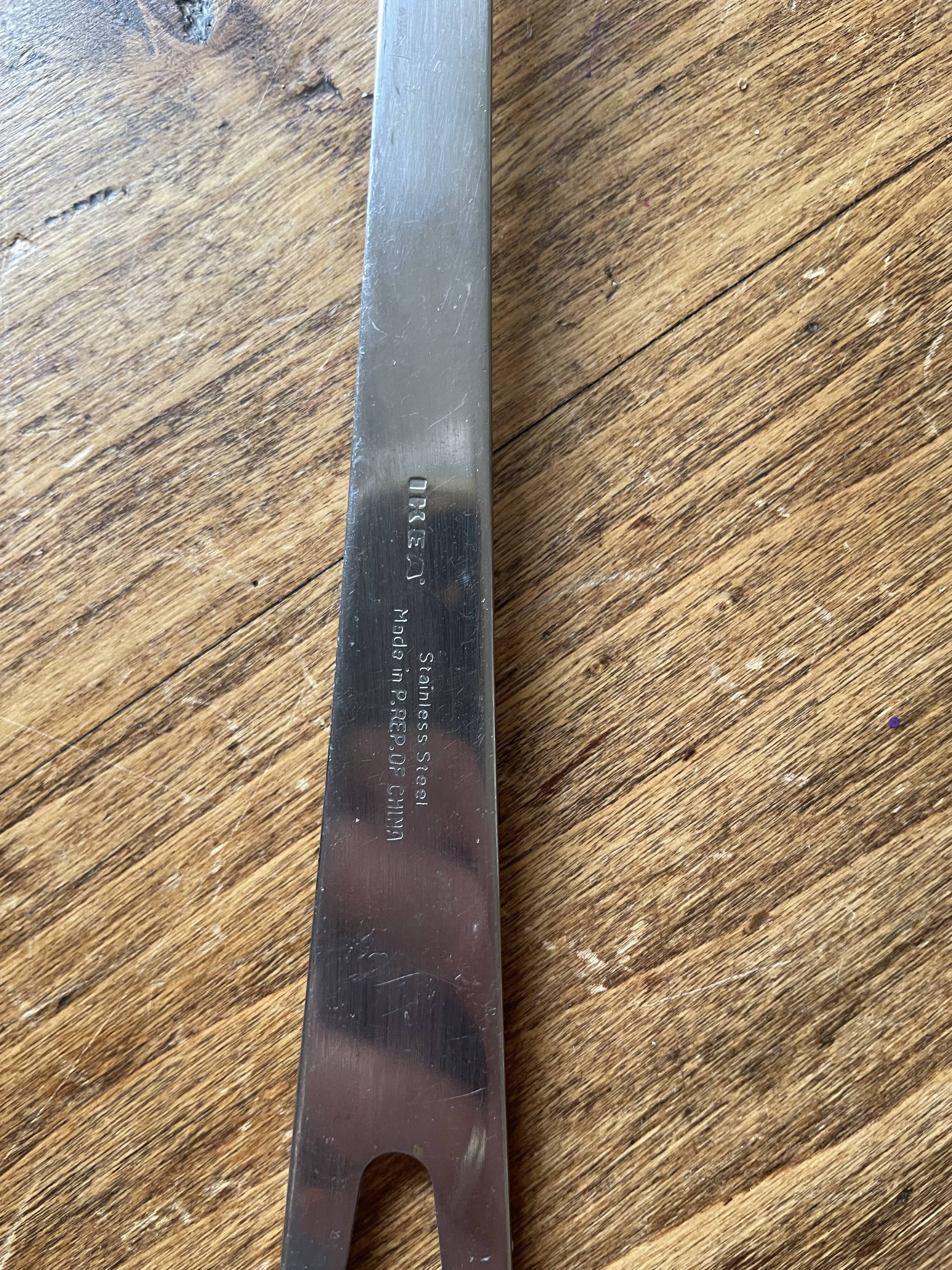 Ecumoire, fish, barbecue spatula, stainless steel - vintage Ikea