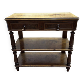 Napoleon III period console in walnut and veneer