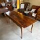 Dining table with 2 drawers in walnut, Louis XV period, 18th century. ☐ 188 x 70 cm