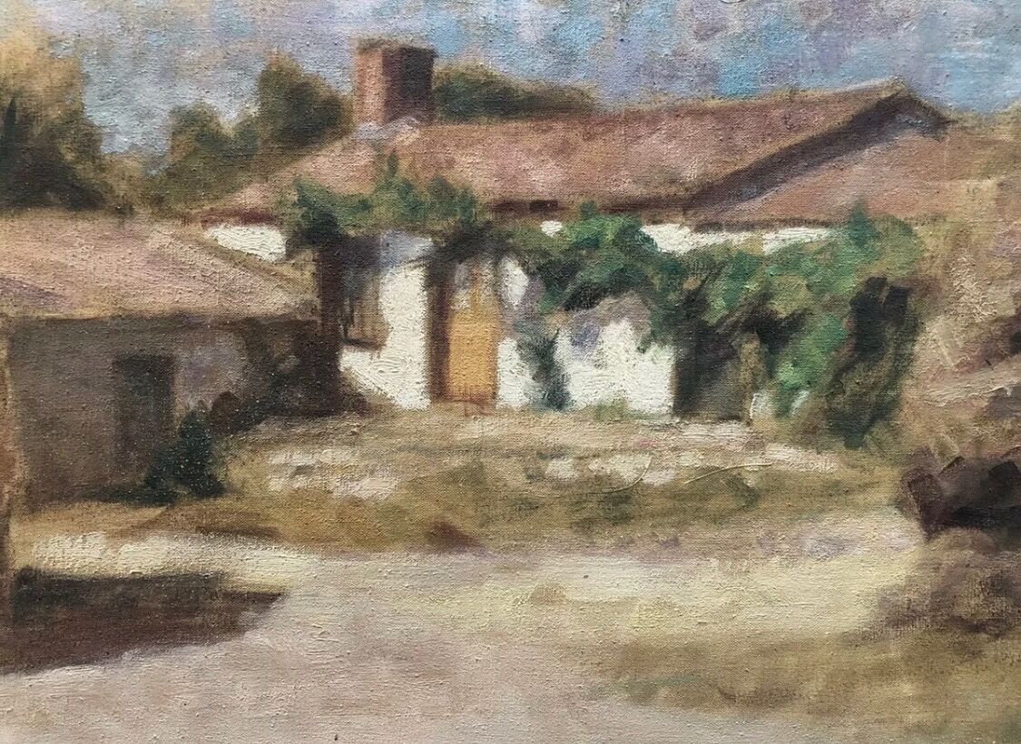 Tableau peinture ancienne J.P Ferrand Paysage