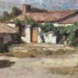 Tableau peinture ancienne J.P Ferrand Paysage