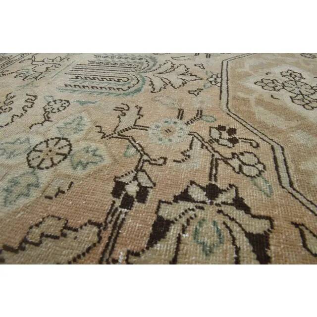 1970s Vintage Persian Handknotted Wool Orange Oversize Area Rug 286X380