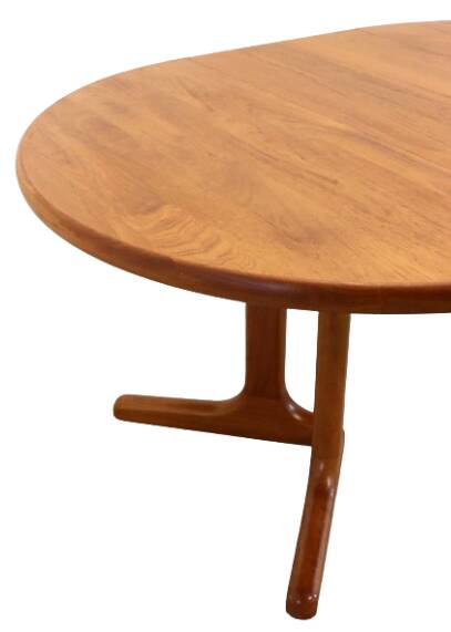 Ronde 1x verlengbare deense teak  Dyrlund eettafel 'Ommel'