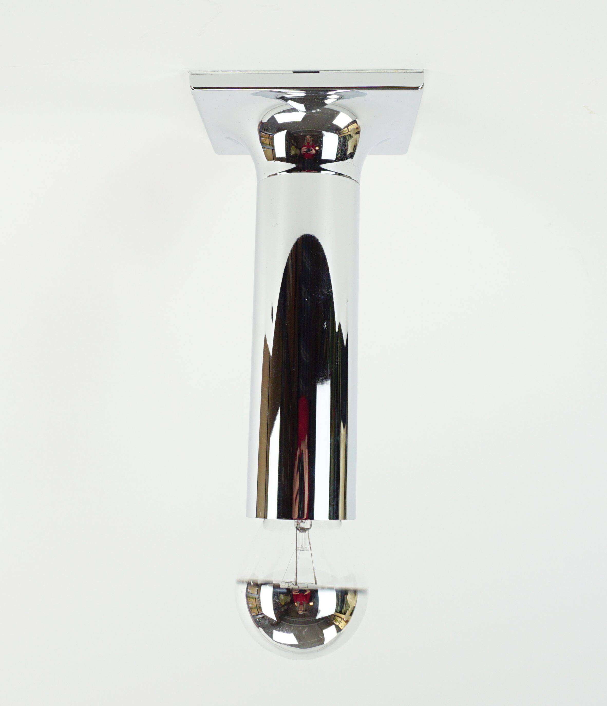 Staff chrome plated ceiling light a248 design rolf krüger 1960s 6 available
