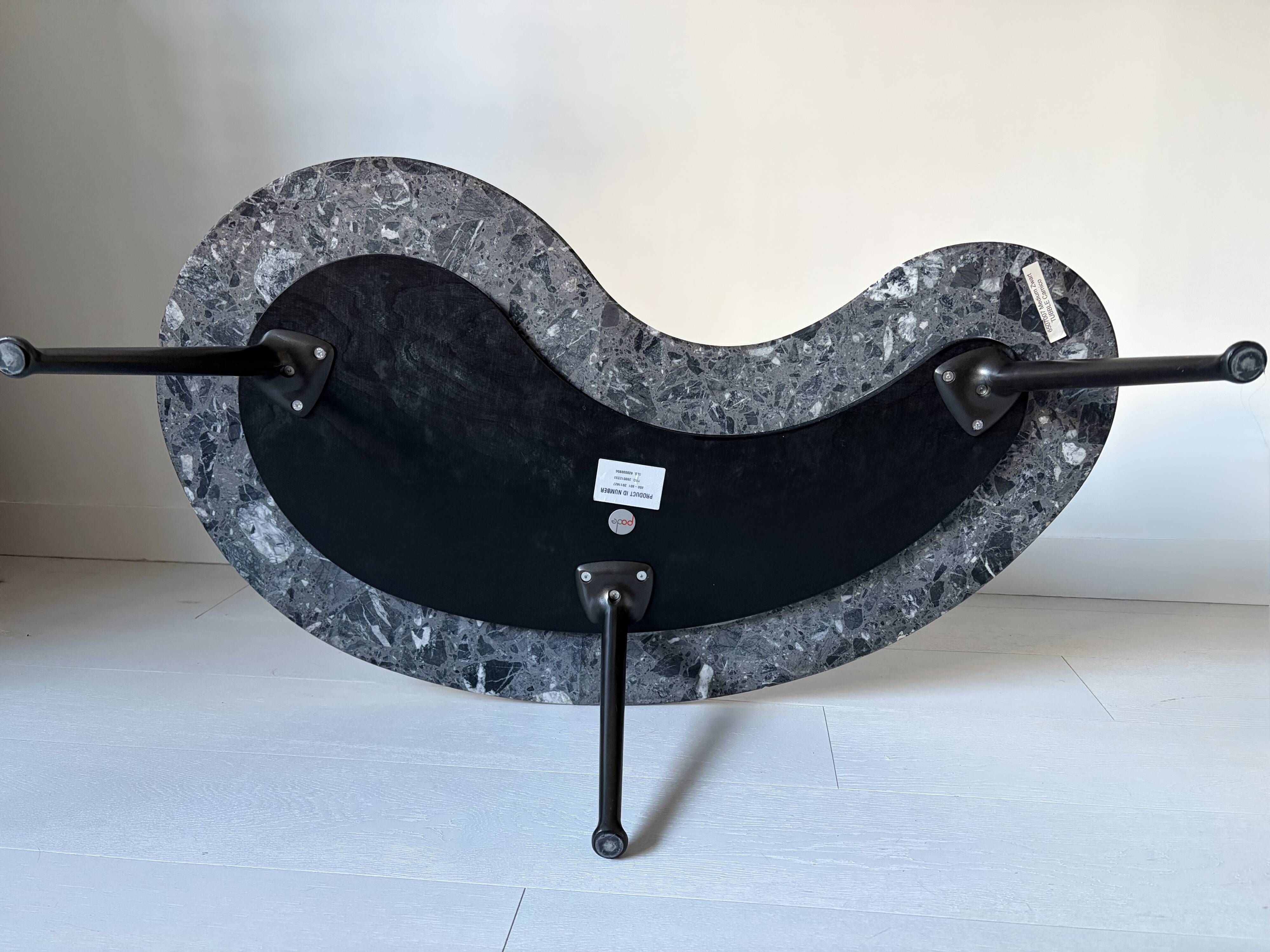 Tubble table by Pode/Leolux composite marble Grigio Carnico 50's style