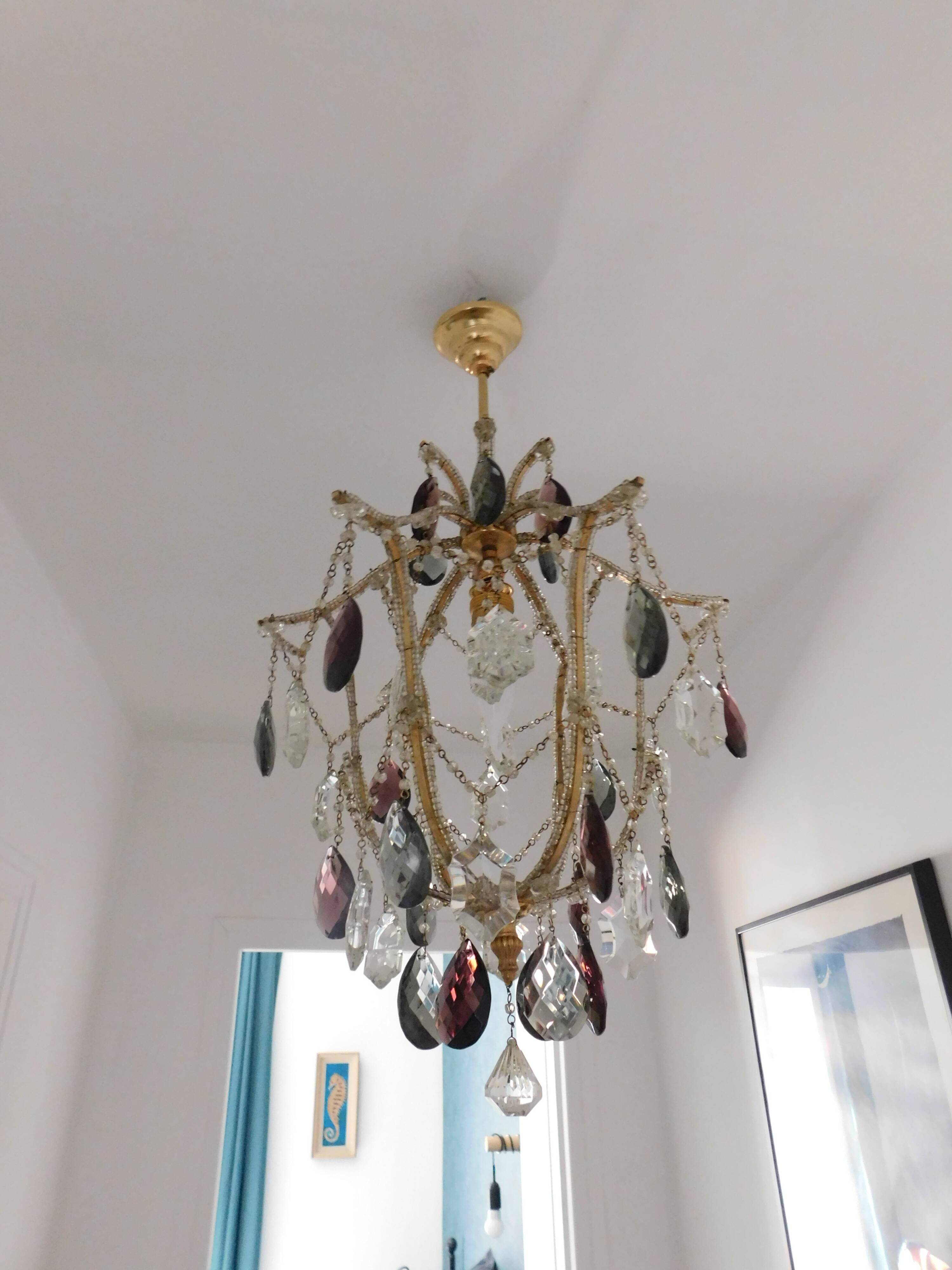 Lustre pampilles Murano