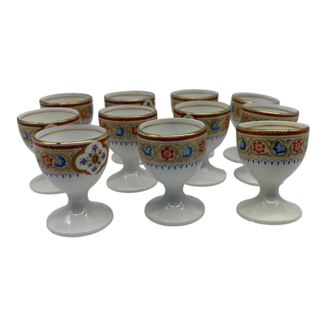 Service for Egg Cups Antique Grosvenor China Persian English Porcelain