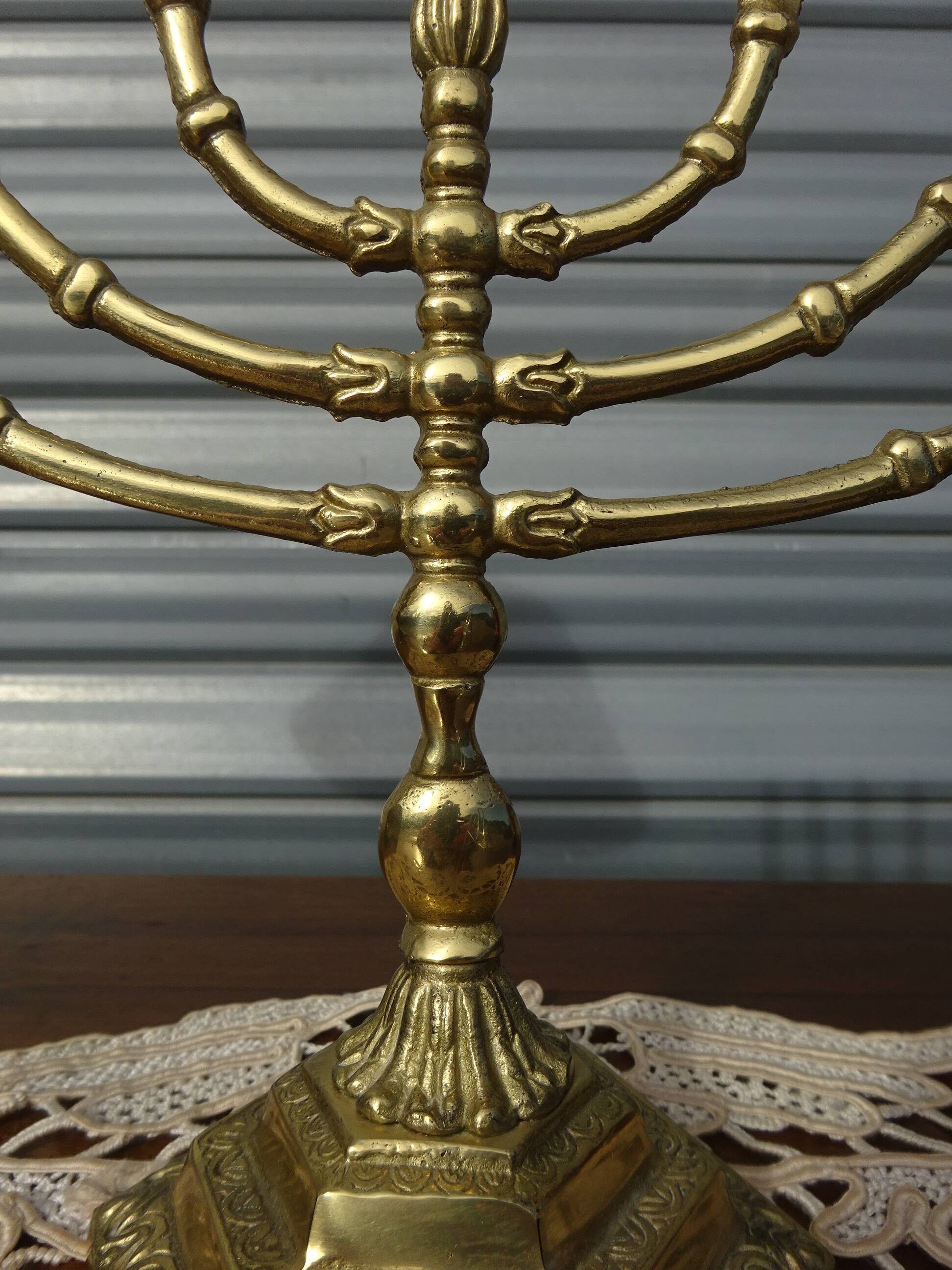 Antique brass chandelier, Israel