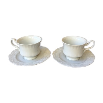 White porcelain cups