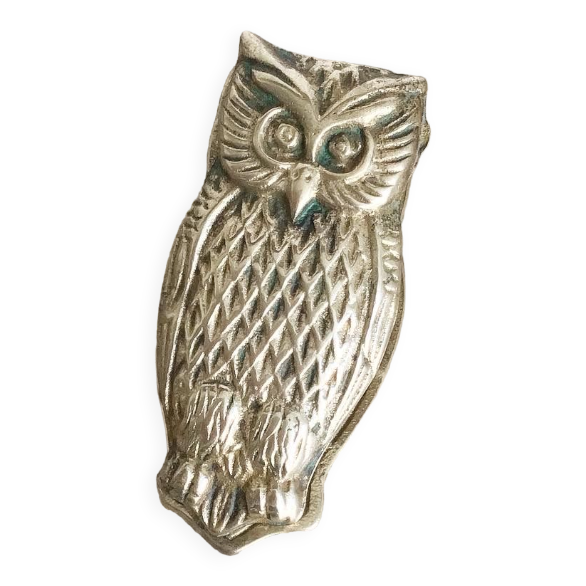 Vintage owl brass paper or mail clip