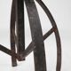 Industrial Black Metal Stool with Frame, France  1920s