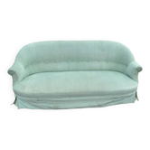 Vintage Celadon Velvet Sofa