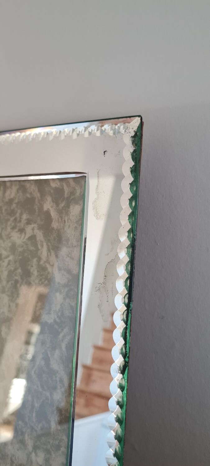 Beveled mirror photo frame