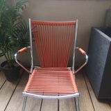 Armchair foldable child vintage 60's "scoubidou" orange