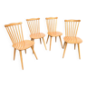 Suite of 4 Baumann chairs, Menuet model.